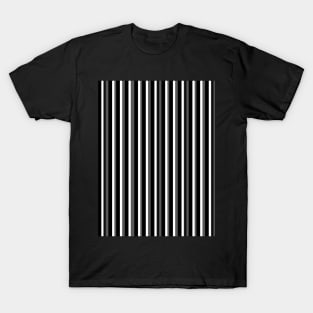 Black, white and grey vertical lines pattern T-Shirt